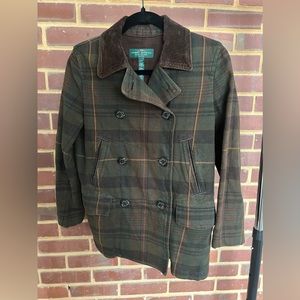 LRL Lauren Jeans Co. Double Breasted Plaid Jacket